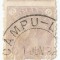 *Romania, LP 47c/1890, Cifra in 4 colturi, fara fil., depl. dant., eroare, obl.