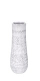 Vaza flori teracota alba gri 12 x 34 cm