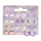 Set Cercei Copii, Model Floral, Multicolor, 12 Perechi, Cuie Metalice