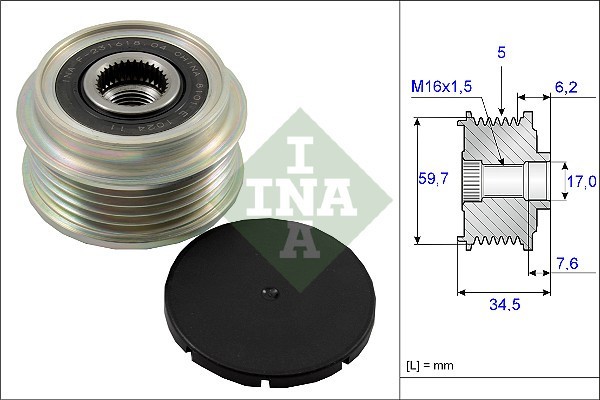INA 535 0034 10 Sistem roata libera, generator
