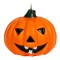 Lum&acirc;nare Decorativă Halloween, Dovleac 3D, Portocaliu, Dimensiuni 13x13x12cm, Parafină, Timp Ardere 30 Ore
