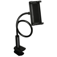 Suport flexibil pentru telefon si tableta, cu brat lung, montare pe birou si rotire 360 grade, Negru, YULMI