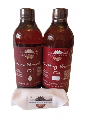 Dual Pack, Pure Breed Oil, Cutting Board Oil, laveta bumbac, 500 ml/500 ml foto