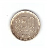 Moneda Argentina 50 centavos 1974, stare buna, curata, America Centrala si de Sud, Bronz-Aluminiu