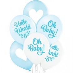 &quot;Set 6 baloane latex Oh baby boy 30cm&quot;