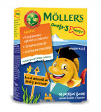 Pestisori gumati cu Omega 3 si aroma de lamai si portocale, 36 jeleuri, Moller&#039;s