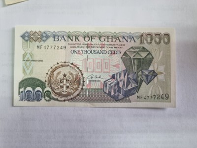 bancnota ghana 1000c 2002 foto