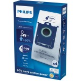 Saci aspirator Philips s-bag Classic Long Performance FC8021/03, 4 bucati