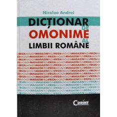 Dictionar De Omonime Al Limbii Romane - Nicolae Andrei ,555656