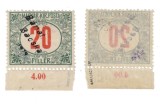 ROMANIA 1919 EMISIUNEA LOCALA BANAT BACSKA PORTO 20F