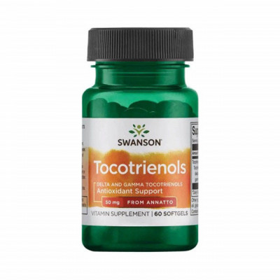 Tocotrienols din Annatto 50 miligrame 60 capsule Swanson foto