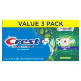 Set 3 paste de dinți Crest Premium Plus Scope Outlast, Long Lasting Mint, albire și respirație proaspătă, 3 x 147 g