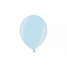 Baloane rotunde metalizate, 27 cm, bleu, 50buc foto