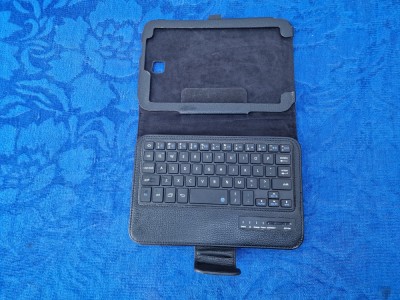 Set Husa, Tastaturi tablete, Tech, Bluetooth, Piele Ecologica, Negru foto