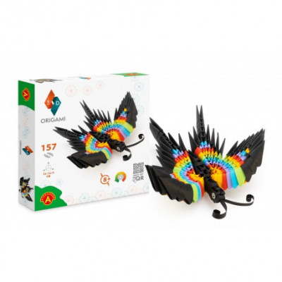 Joc Origami 3D model fluture cu 154 piese din carton foto