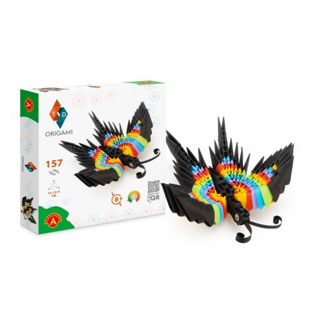 Joc Origami 3D model fluture cu 154 piese din carton
