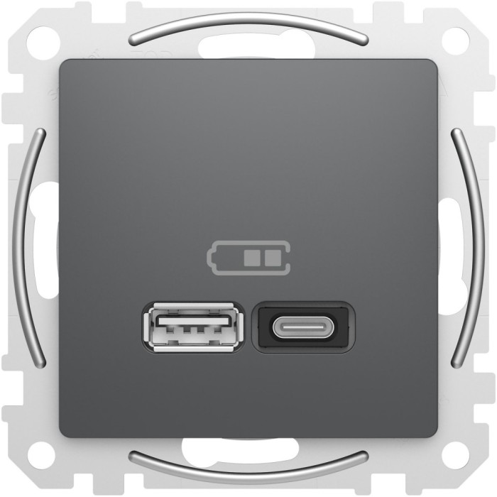 Priza USB tip A+C 45W Schneider Sedna antracit SDD114404