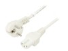Cablu Alimentare Alb 2m Ștecăr Unghi CEE 7/7 la IEC C15, Goobay