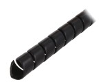 Infasurare Spirală HELLERMANNTYTON Neagră Polipropilenă 23mm 1m - Protecție și Organizare Cabluri