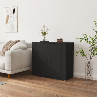 Servanta, negru, 80x33x70 cm, lemn prelucrat GartenMobel Dekor foto