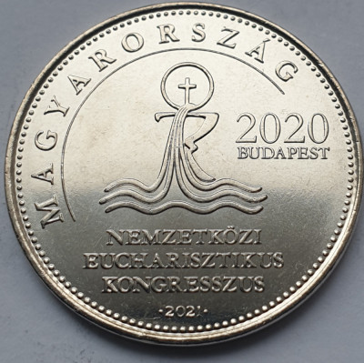 Monedă 50 Forint 2021 Ungaria, Congresul Euharistic Budapesta 2020, unc foto