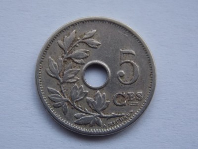 5 CENTIMES 1928 BELGIA -french legend foto