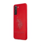 Husa Originala U.S. Polo Double Horse Samsung S21 Plus - USHCS21MSLHRTRE, Rosu, Silicon