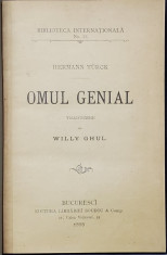 OMUL GENIAL de HERMANN TURCK , 1898 , PREZINTA SUBLINIERI CU CREION COLORAT * foto