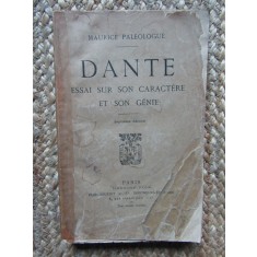 DANTE, ESSAI SUR SON CARACTERE ET SON GENIE - MAURICE PALEOLOGUE