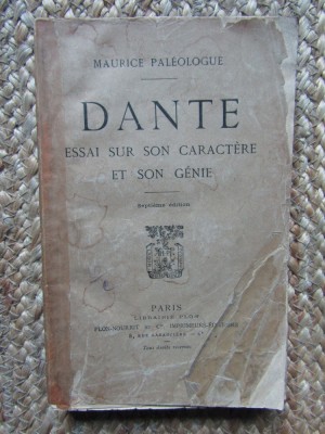 DANTE, ESSAI SUR SON CARACTERE ET SON GENIE - MAURICE PALEOLOGUE foto