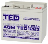 Acumulator 12V 23Ah AGM VRLA High Rate Ted Battery Expert 181x76x167mm M5 UPS, Echipamente Medicale, Sisteme Solare