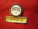 Insigna Participant la Congres International Patologie Infectioasa Buc. 1962 ,L=