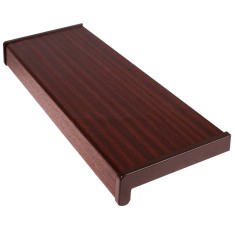 Glaf PVC interior pentru ferestre Mahon 125 x 20 cm, Include piese laterale + Silicon alb 280 Ml