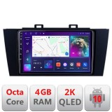 Navigatie Subaru Outback 2014-2019 sau Subaru XV 2017-2018 C-OUTBACK5 Android Octa Core Ecran 2K QLED GPS 4G 4+32GB 360 KIT-OUTBACK5+EDT-E409-2K CarSt