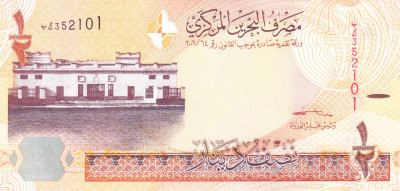 Bancnota Bahrain 1/2 Dinar (2023) - P30 UNC foto