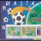 Malta 1994 - Cupa Mondială de fotbal - SUA, Serie + Colita, MNH