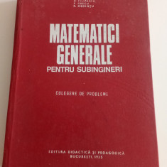 MATEMATICI GENERALE PENTRU SUBINGINERI - O. FILIPESCU