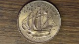 Anglia / Marea Britanie - moneda de colectie an unic - 1/2 half penny 1953 AU/ UNC - calitate rara!