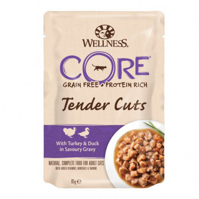 Wellness CORE Tender Cuts Curcan &amp;amp;amp; Rață 85 g foto