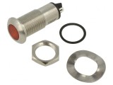 Lumină LED control roșie 24-28V IP67 &Oslash;13mm