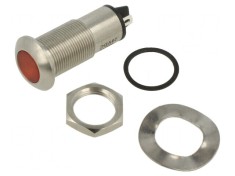 Lumină LED control roșie 24-28V IP67 &Oslash;13mm
