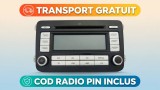 Radio CD MP3 VW RCD 300 Butoane Argintii 1K0035186AD Golf 5 Passat + Cod Decodare Deblocare + Transport Gratuit