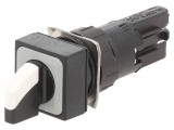 Comutator Rotativ Alb 16mm 3 Pozitii