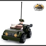 Set construcție Sluban Armata, Jeep Militar M38-B0587F, 83 piese