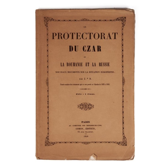 Ion Heliade Rădulescu, Le protectorat du czar ou la Roumanie et la Russie