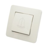 Intrerupator sonerie cu revenire alb incastrat 220V, 10AX, PC 80x80mm