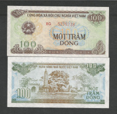 VIETNAM 100 DONG 1991 UNC [1] P- 105 a , necirculata foto