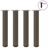 vidaXL Picioare masă consolă, 4 buc., oțel natural, 72-74 cm