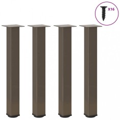 vidaXL Picioare masă consolă, 4 buc., oțel natural, 72-74 cm 4012471