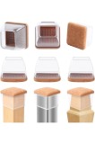 Capace de protecție din fibră de 35-45 mm pentru picioarele scaunelor, glisoare pentru picioarele scaunelor, pachet de 24, capace protectoare din sili